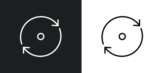 refresh arrows icon isolated in white and black colors. refresh arrows outline vector icon from user interface collection for web, mobile apps and ui.