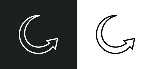 Obraz premium circular arrow icon isolated in white and black colors. circular arrow outline vector icon from user interface collection for web, mobile apps and ui.
