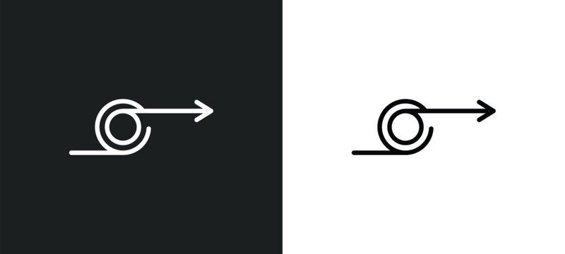 loop arrow icon isolated in white and black colors. loop arrow outline vector icon from user interface collection for web, mobile apps and ui.