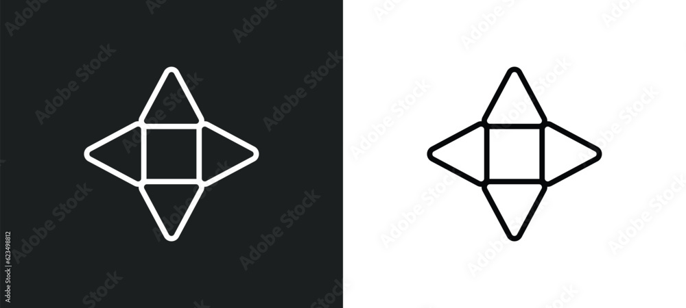 Aufkleber navigation arrows icon isolated in white and black colors. navigation arrows outline vector icon fro
