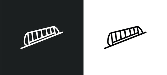 funicular railway icon isolated in white and black colors. funicular railway outline vector icon from transportation collection for web, mobile apps and ui. - obrazy, fototapety, plakaty