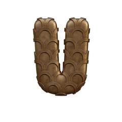 Vintage Deco Artdeco 3D Alphabet or PNG Letters