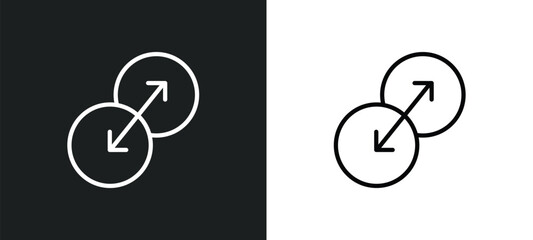 transition icon isolated in white and black colors. transition outline vector icon from transport collection for web, mobile apps and ui.