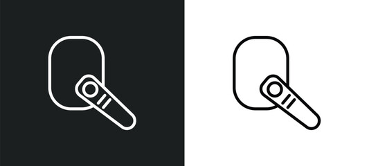 hands free device icon isolated in white and black colors. hands free device outline vector icon from transport collection for web, mobile apps and ui.