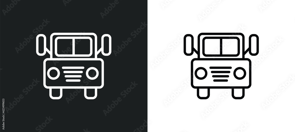 Aufkleber prison bus icon isolated in white and black colors. prison bus outline vector icon from transport co