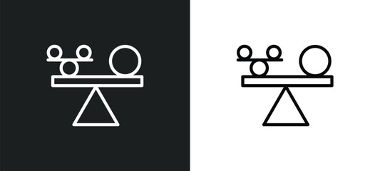 stability icon isolated in white and black colors. stability outline vector icon from transport collection for web, mobile apps and ui.