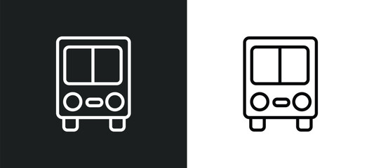 public transport icon isolated in white and black colors. public transport outline vector icon from transport collection for web, mobile apps and ui.