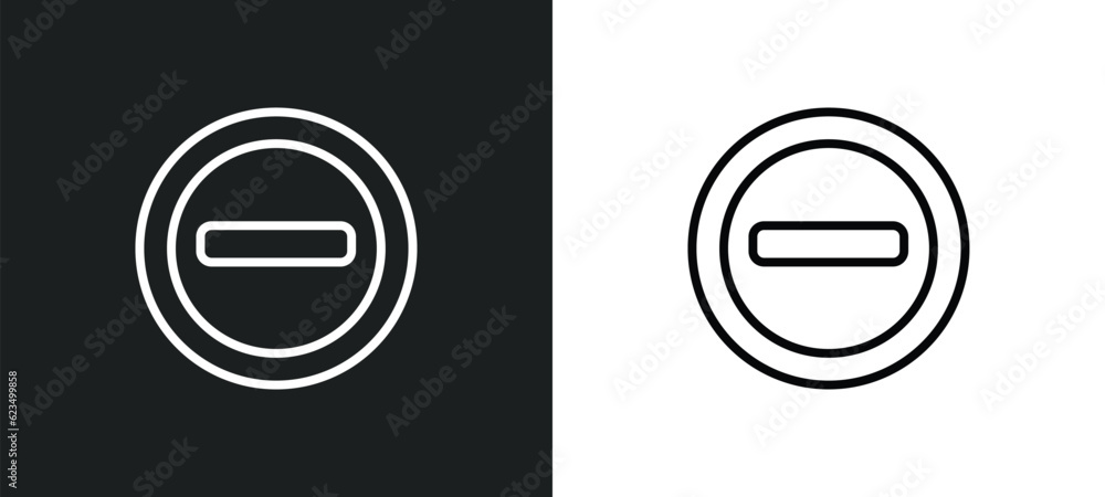Poster prohibited way icon isolated in white and black colors. prohibited way outline vector icon from traf