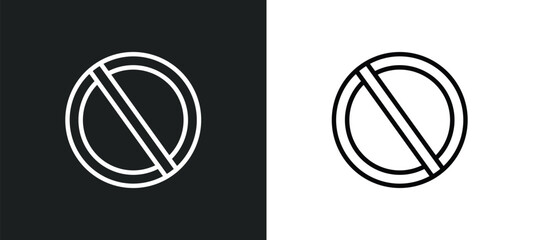 no waiting icon isolated in white and black colors. no waiting outline vector icon from traffic signs collection for web, mobile apps and ui.