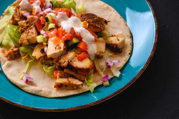 Chicken Doner Kebab, Turkish Style Kebab Sandwich