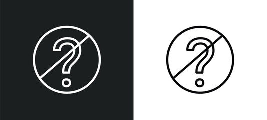no doubt icon isolated in white and black colors. no doubt outline vector icon from traffic signs collection for web, mobile apps and ui.