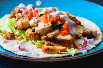 Chicken Doner Kebab, Turkish Style Kebab Sandwich