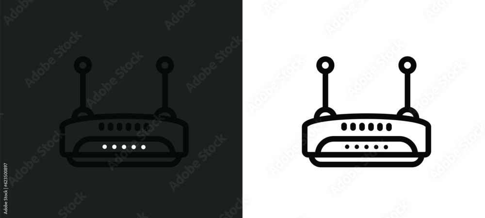 Poster wireless transmitter icon isolated in white and black colors. wireless transmitter outline vector ic