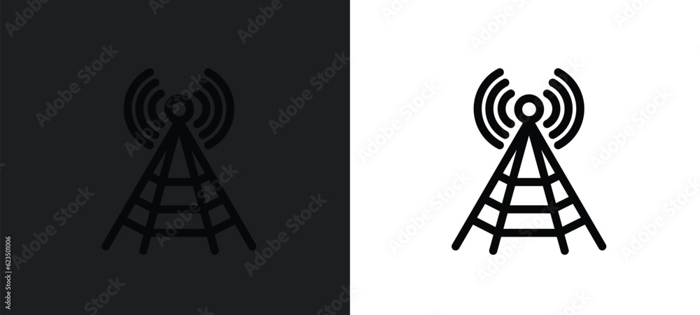 Poster media icon isolated in white and black colors. media outline vector icon from technology collection 