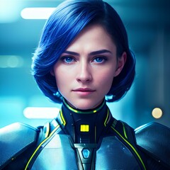 Hermoso y creativo dise&ntilde;o de ciborg futurista / Generative AI 