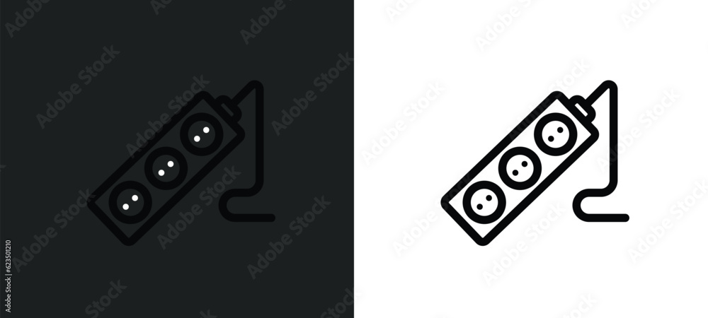 Poster tee power icon isolated in white and black colors. tee power outline vector icon from technology col