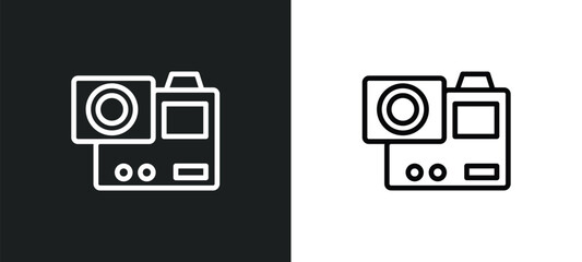icon isolated in white and black colors. outline vector icon from technology collection for web, mobile apps and