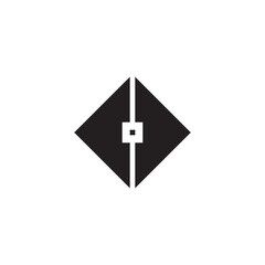 Obraz premium Square with CD letter logo in black color