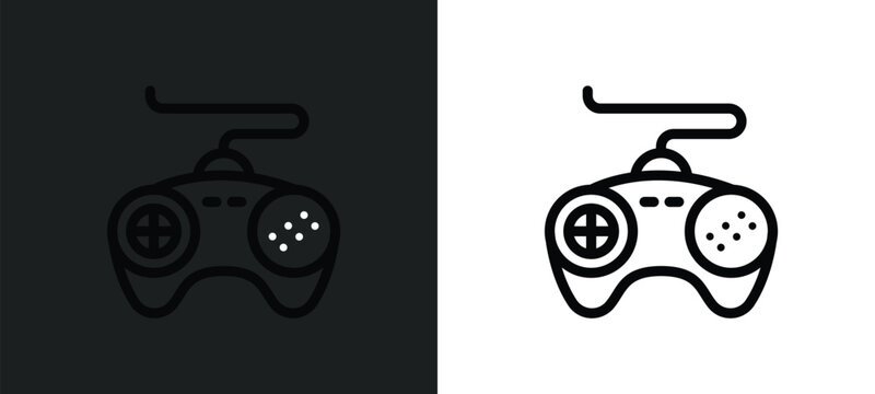 sega gamepad icon isolated in white and black colors. sega gamepad outline vector icon from technology collection for web, mobile apps and ui.