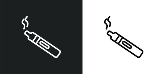 electronic cigarette icon isolated in white and black colors. electronic cigarette outline vector icon from technology collection for web, mobile apps and ui.