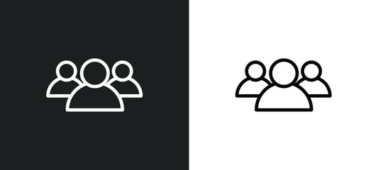 customers icon isolated in white and black colors. customers outline vector icon from technology collection for web, mobile apps and ui.
