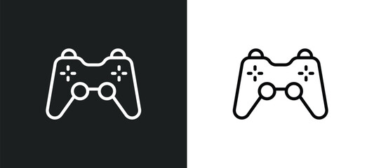 video game controller icon isolated in white and black colors. video game controller outline vector icon from technology collection for web, mobile apps and ui.
