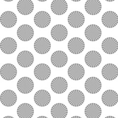 Seamless patern. Candy swirl rays on gray. Gray  spiral. Vector illustration