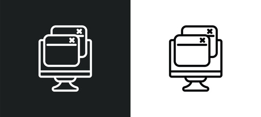 virtual hine icon isolated in white and black colors. virtual hine outline vector icon from technology collection for web, mobile apps and ui.