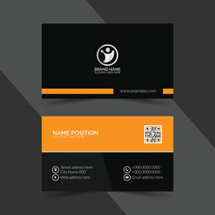 Dark business card layout