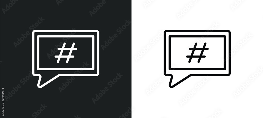 Aufkleber microblogging icon isolated in white and black colors. microblogging outline vector icon from techno