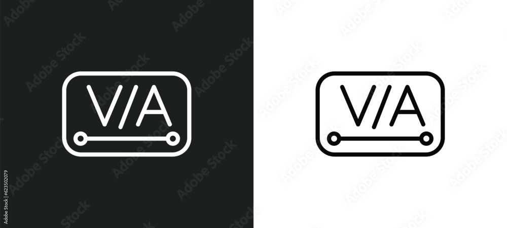 Poster kerning icon isolated in white and black colors. kerning outline vector icon from technology collect