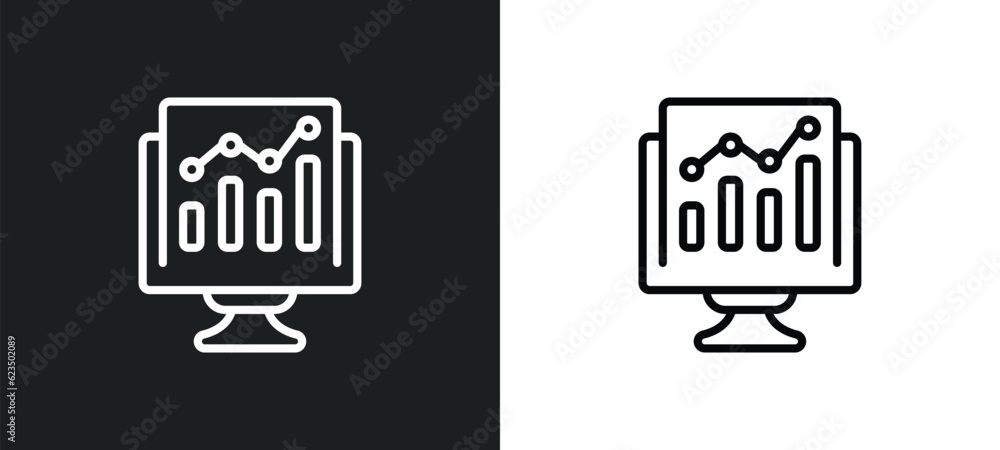 Poster growth hacking icon isolated in white and black colors. growth hacking outline vector icon from tech
