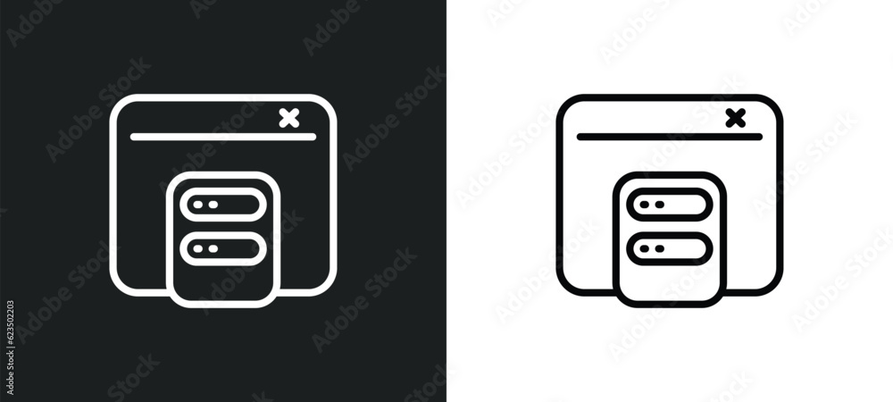 Poster caching icon isolated in white and black colors. caching outline vector icon from technology collect