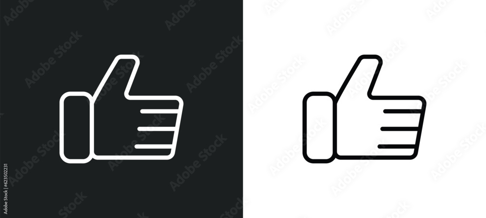 Aufkleber thumb up icon isolated in white and black colors. thumb up outline vector icon from success collecti