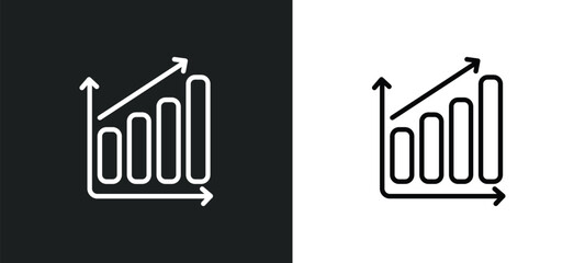 profits icon isolated in white and black colors. profits outline vector icon from success collection for web, mobile apps and ui.