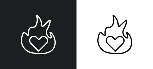 passion icon isolated in white and black colors. passion outline vector icon from success collection for web, mobile apps and ui.