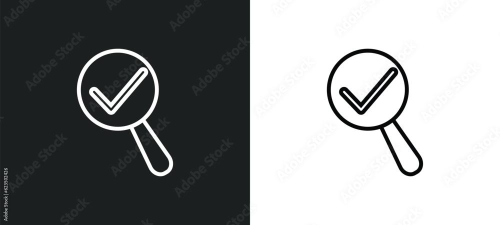Poster validate icon isolated in white and black colors. validate outline vector icon from startup stategy 