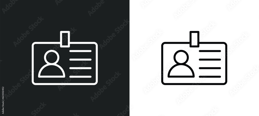 Poster identity icon isolated in white and black colors. identity outline vector icon from startup stategy 
