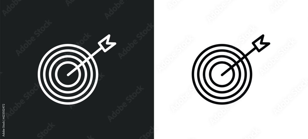 Poster mission icon isolated in white and black colors. mission outline vector icon from startup stategy an