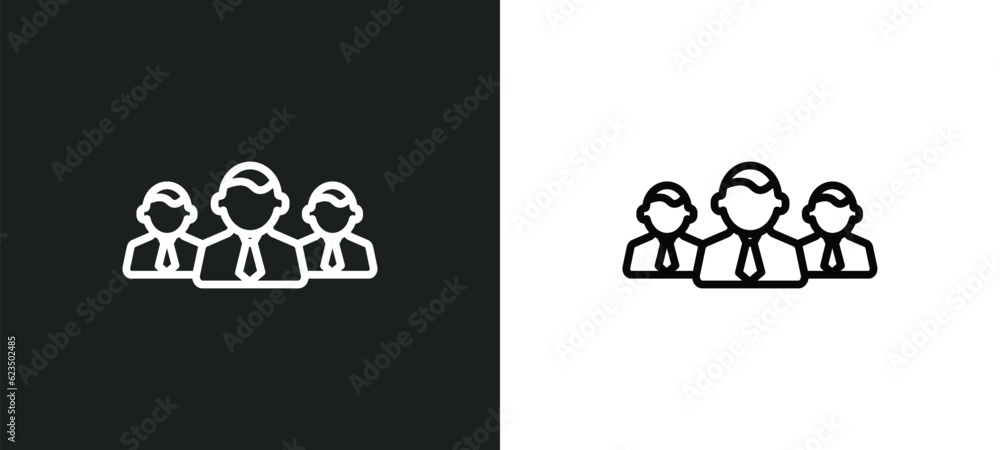 Aufkleber team icon isolated in white and black colors. team outline vector icon from startup stategy and coll