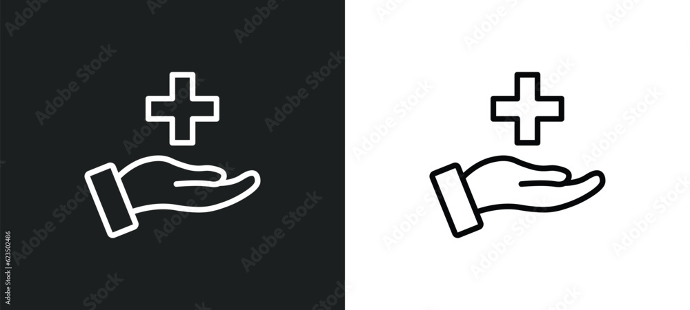 Poster care icon isolated in white and black colors. care outline vector icon from startup stategy and coll