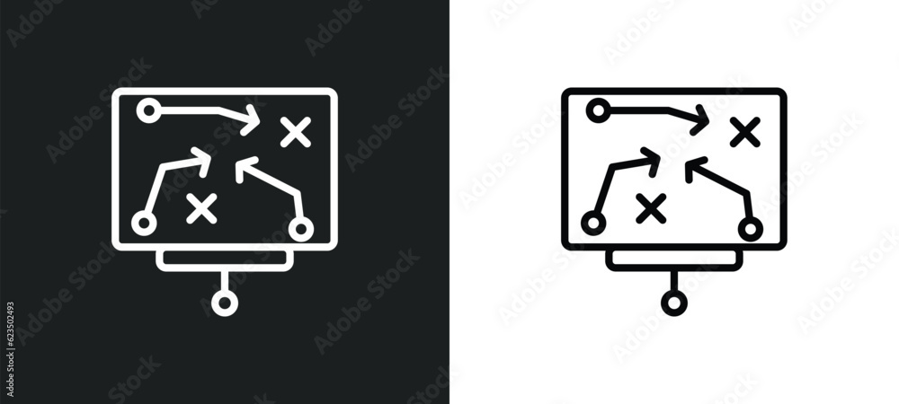 Poster strategy sketch icon isolated in white and black colors. strategy sketch outline vector icon from st