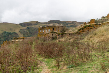 Ruins of Dagestan traditional stone house - 623502430