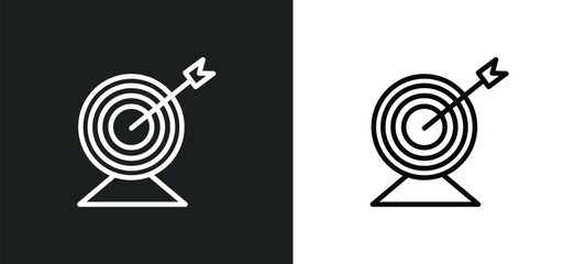 purpose icon isolated in white and black colors. purpose outline vector icon from startup stategy and collection for web, mobile apps and ui.