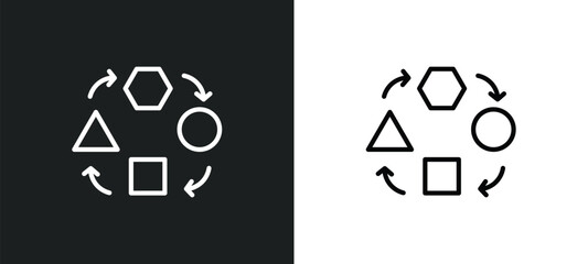 adaptation icon isolated in white and black colors. adaptation outline vector icon from startup stategy and collection for web, mobile apps and ui.