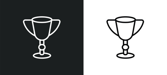 football cup icon isolated in white and black colors. football cup outline vector icon from sports collection for web, mobile apps and ui.