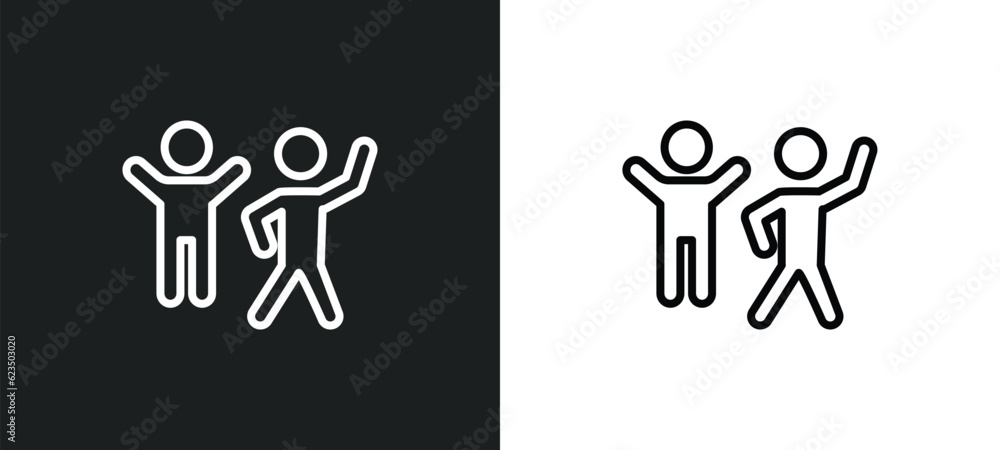 Poster excercise icon isolated in white and black colors. excercise outline vector icon from sports collect