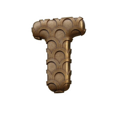 Vintage Deco Artdeco 3D Alphabet or PNG Letters