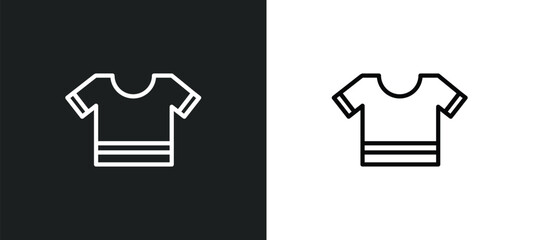 football jersey icon isolated in white and black colors. football jersey outline vector icon from sport collection for web, mobile apps and ui.