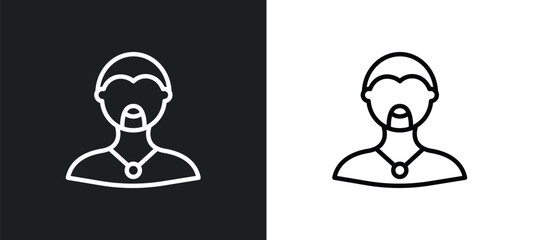 rocker icon isolated in white and black colors. rocker outline vector icon from social media marketing collection for web, mobile apps and ui.